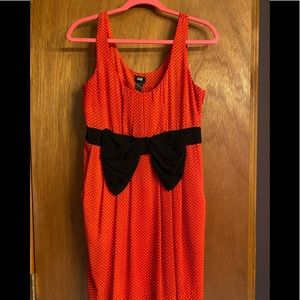H&M Red Polka Dot Dress w/ Bow Size 10